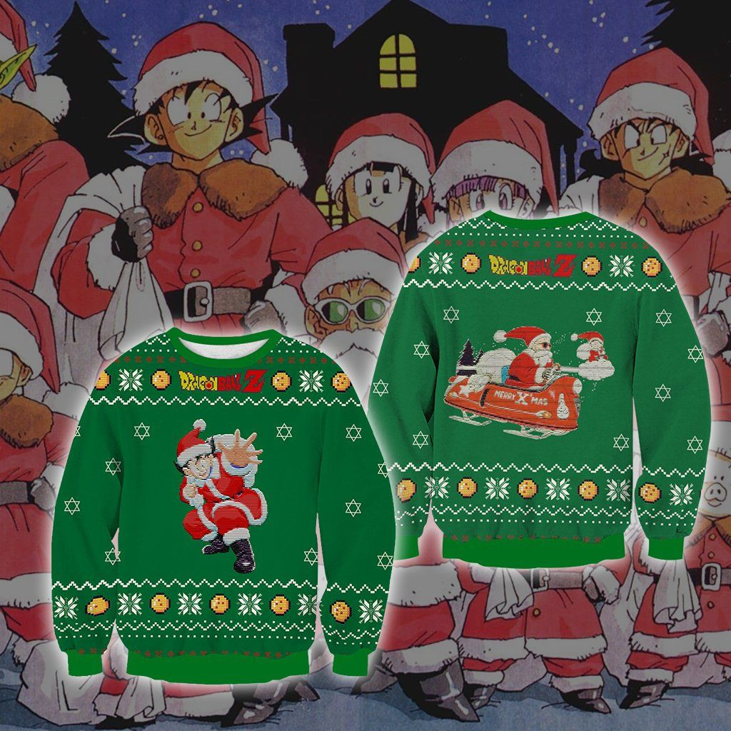 Dragon Ball Goku For Unisex Ugly Christmas Sweater, Perfect Holiday Gift