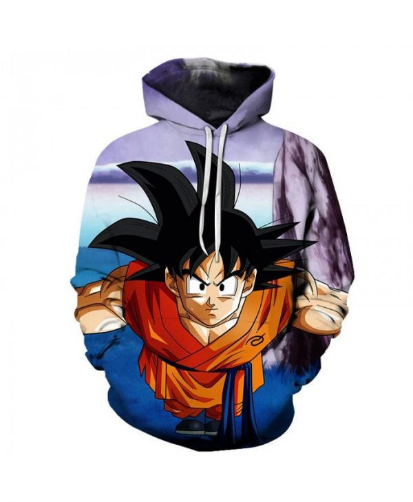 Dragon Ball Leaning Forward Anime 3D All Over Print Hoodie & Zip Hoodie