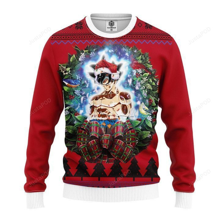 Dragon Ball Son Goku Ultra Instinct Noel Mc Ugly Christmas Sweater, Perfect Holiday Gift
