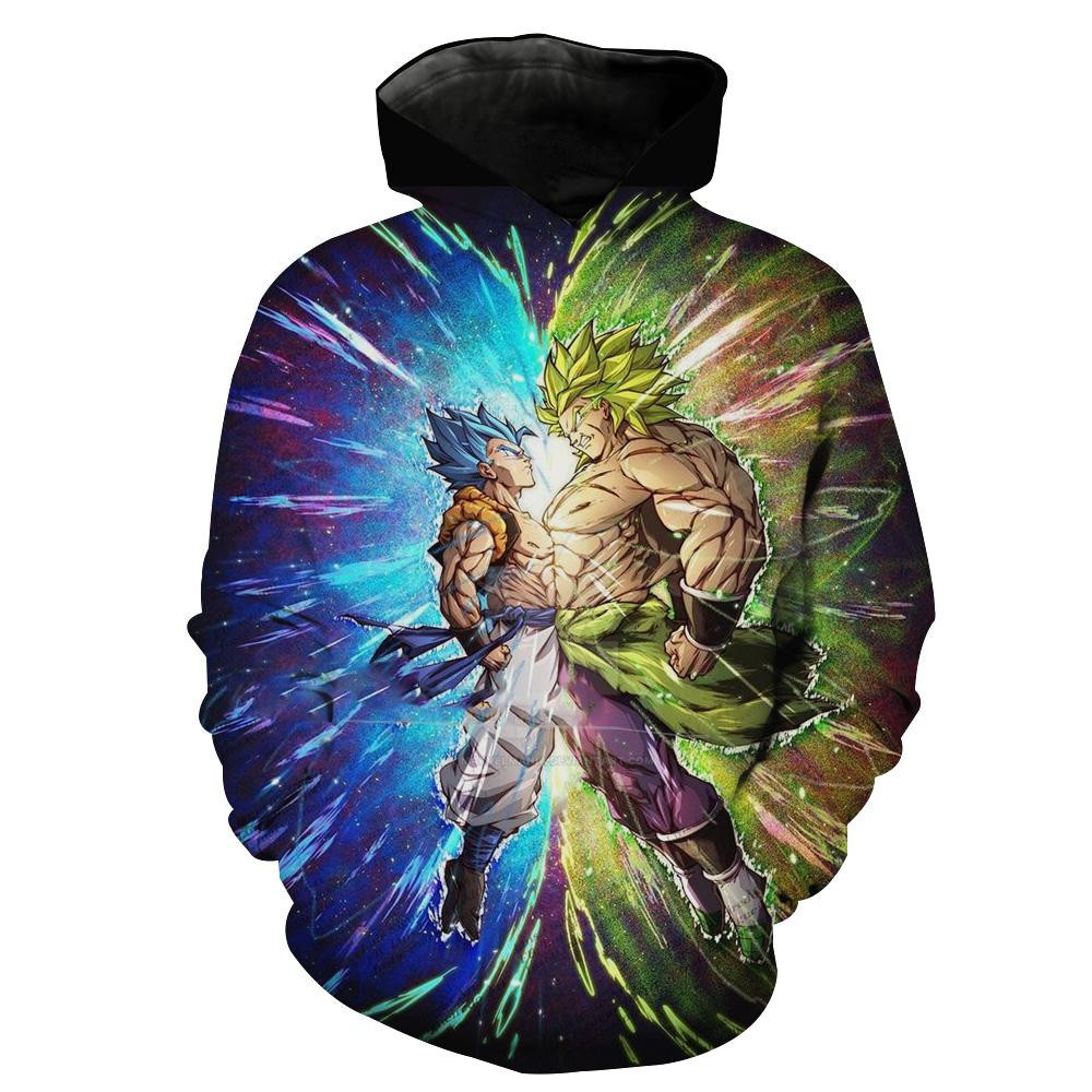 Dragon Ball Super Gogeta Blue Vs Broly Ssj Gogeta Broly 3D All Over Print Hoodie & Zip Hoodie