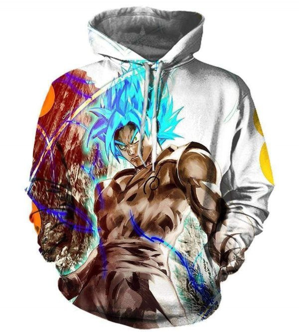 Dragon Ball Z Goku Blue Hair Goku 3D All Over Print Hoodie & Zip Hoodie
