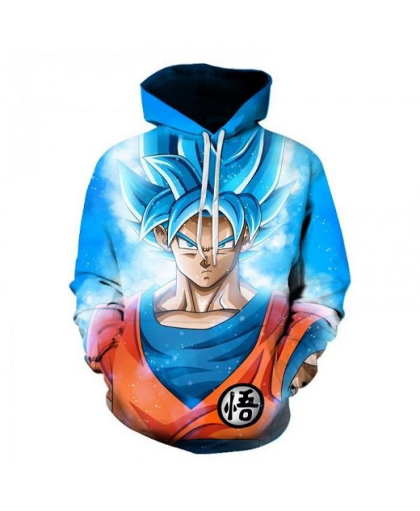 Dragon Ball Z Goku Super Saiyan Blue Awesome 3D All Over Print Hoodie & Zip Hoodie