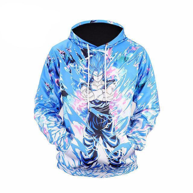 Dragon Ball Z Goku Super Saiyan Blue Awesome 3D All Over Print Hoodie & Zip Hoodie