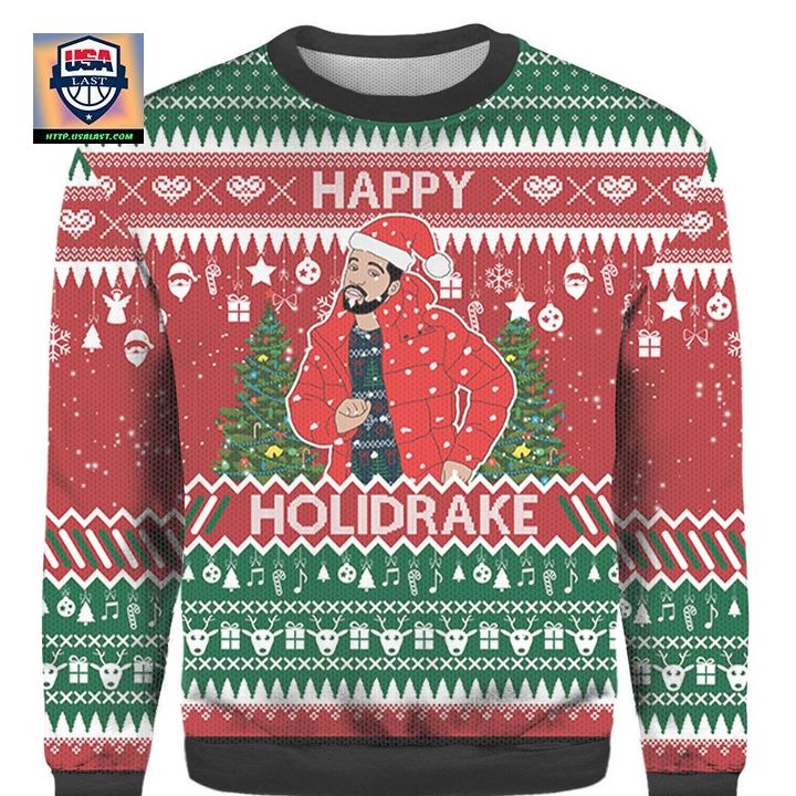 Drake Rapper Happy Holidrake Ugly Christmas Sweater