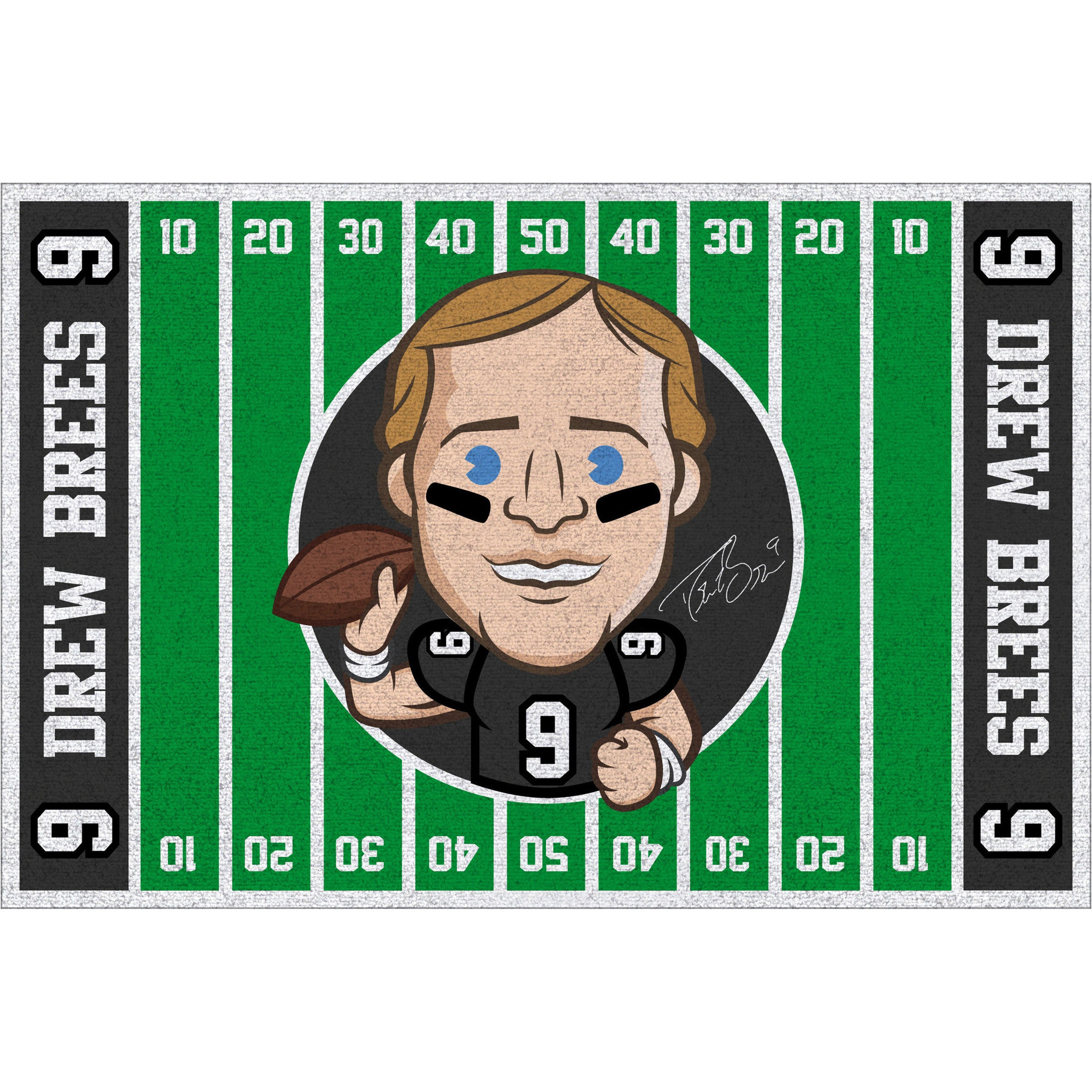 Drew Brees Players Homefield Rectangle Area Rug – Full Print Carpet For Living Room & Bedroom Home Decor