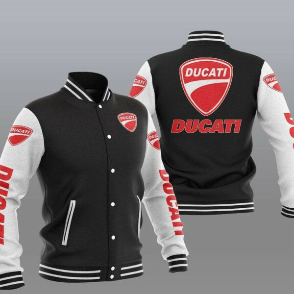Ducati ,ducati Automobile Baseball Jacket Varsity Baseball Jacket for Men & Women | Vehicle Brand Fan Gift