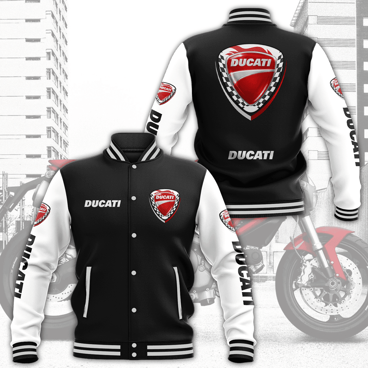 Ducati Fashion Baseball Jacket for Men & Women | Vehicle Brand Fan Gift