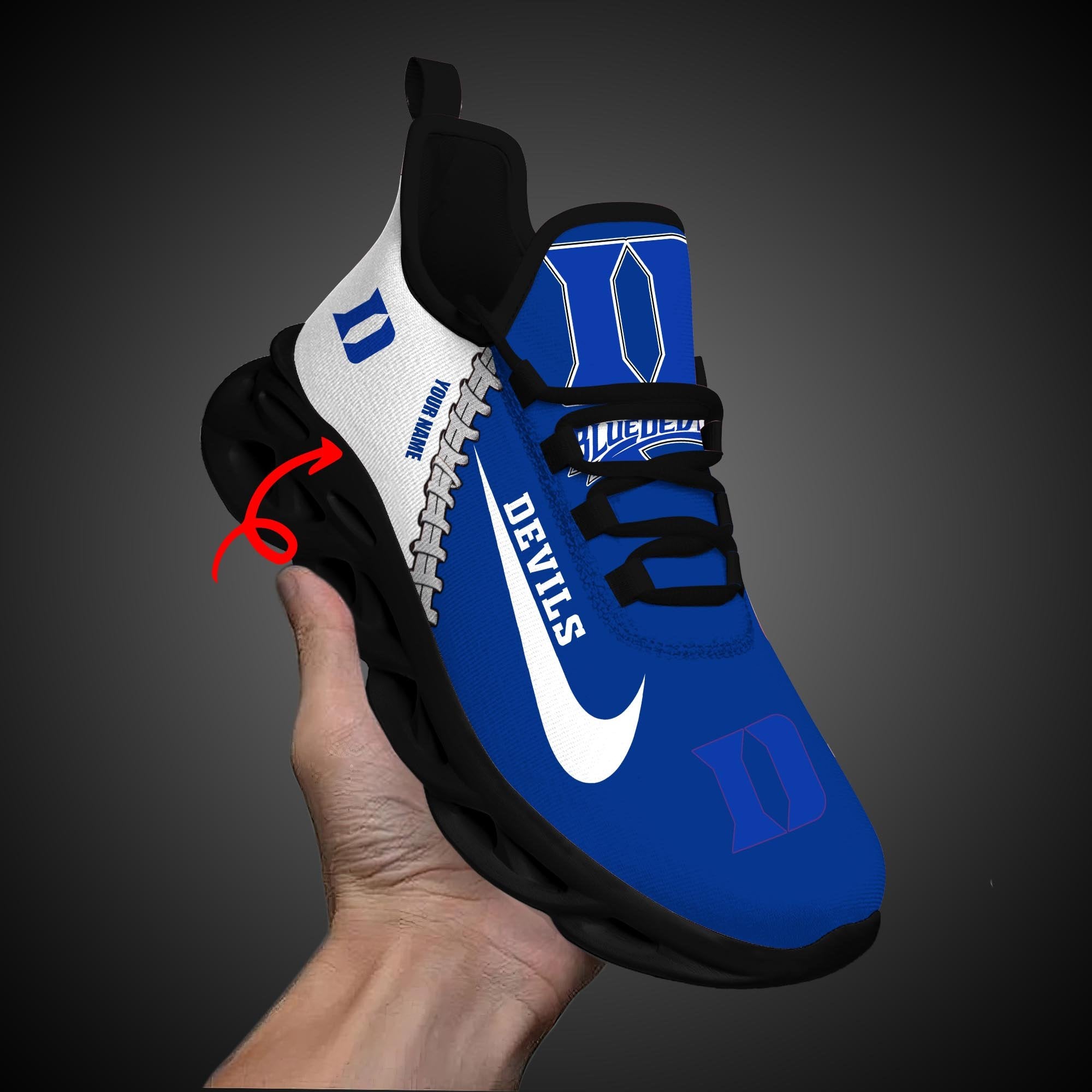 Duke Blue Devils Max Soul Shoes Sneakers for Men And Women – NCAA Fan Shoes, Team Sneakers - Image 7