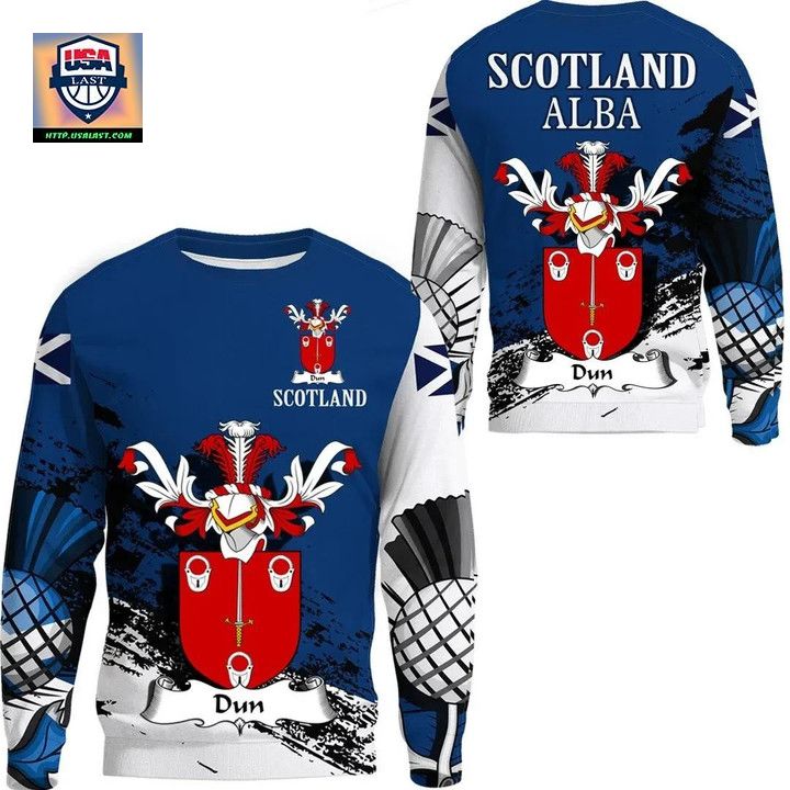 Dun Scottish Family Crest Scotland Special Sweater 