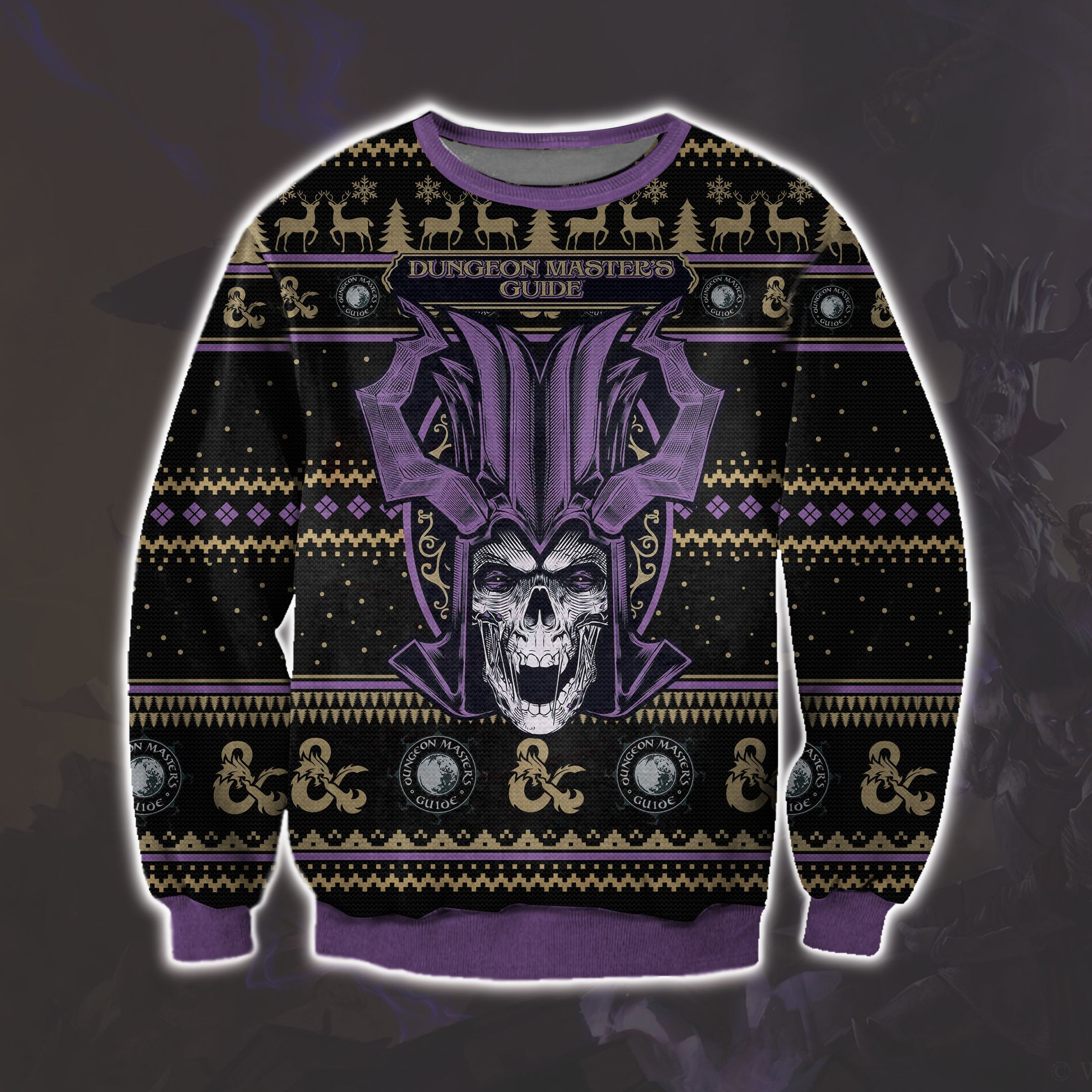 Dungeon Master'S Guide 3D Print Ugly Christmas Sweater