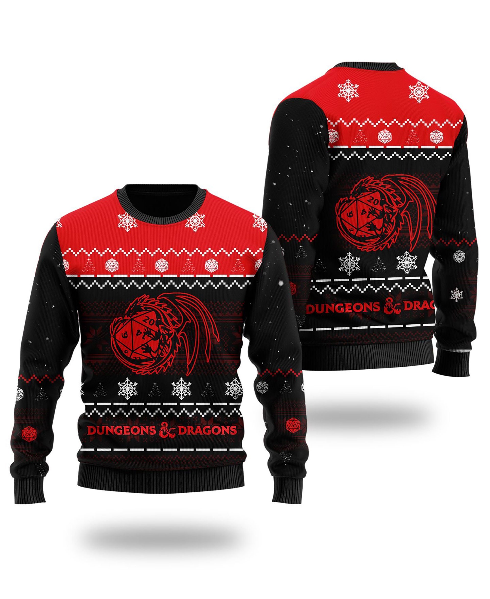 Dungeons And Dragons Ugly Christmas Sweater