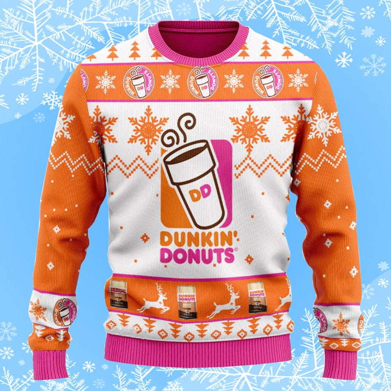 Dunkin Donuts Ugly Christmas Sweater
