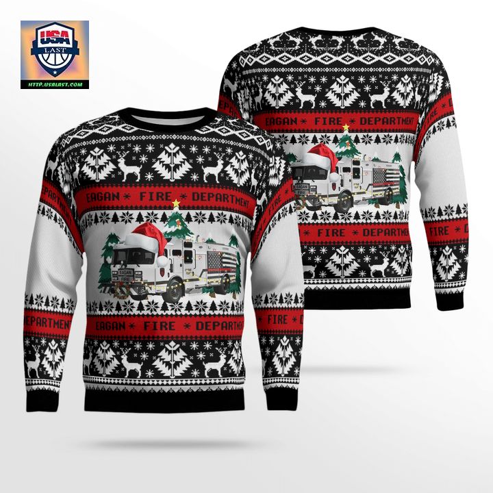 Eagan Fire Department Christmas AOP Sweater