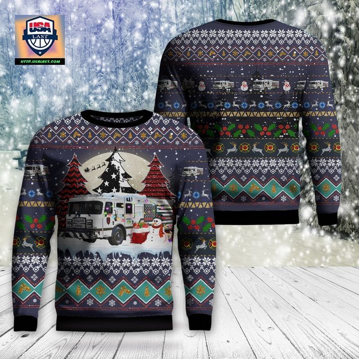 Eagan MN FD Christmas AOP Sweater