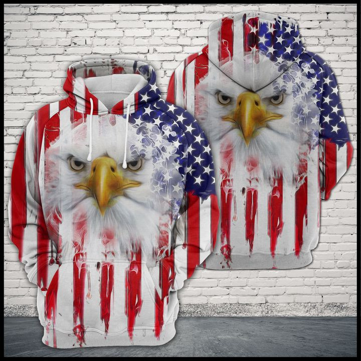 Eagle Usa Flag 3D All Over Print Hoodie & Zip Hoodie