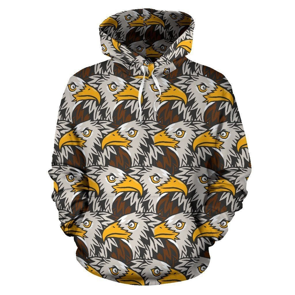 Eagles Head Pattern 3D All Over Print Hoodie & Zip Hoodie