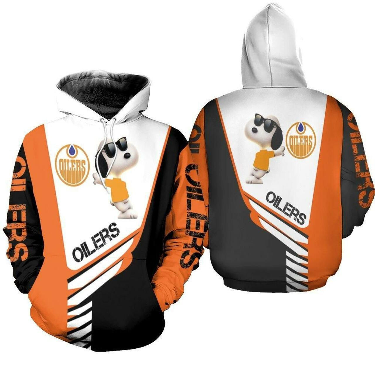 Edmonton Oilers Snoopy For Lover 3D All Over Print Hoodie & Zip Hoodie
