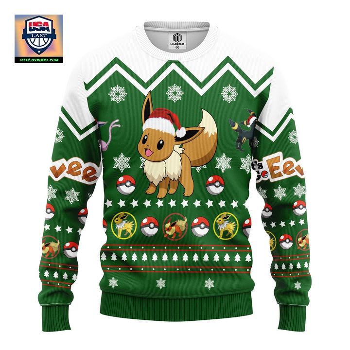 Eevee Pokemon Ugly Christmas Sweater Amazing Gift Idea Thanksgiving Gift