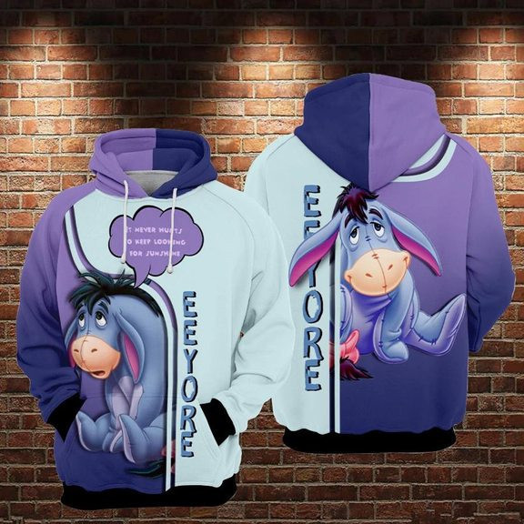 Eeyore 3D All Over Print Hoodie & Zip Hoodie