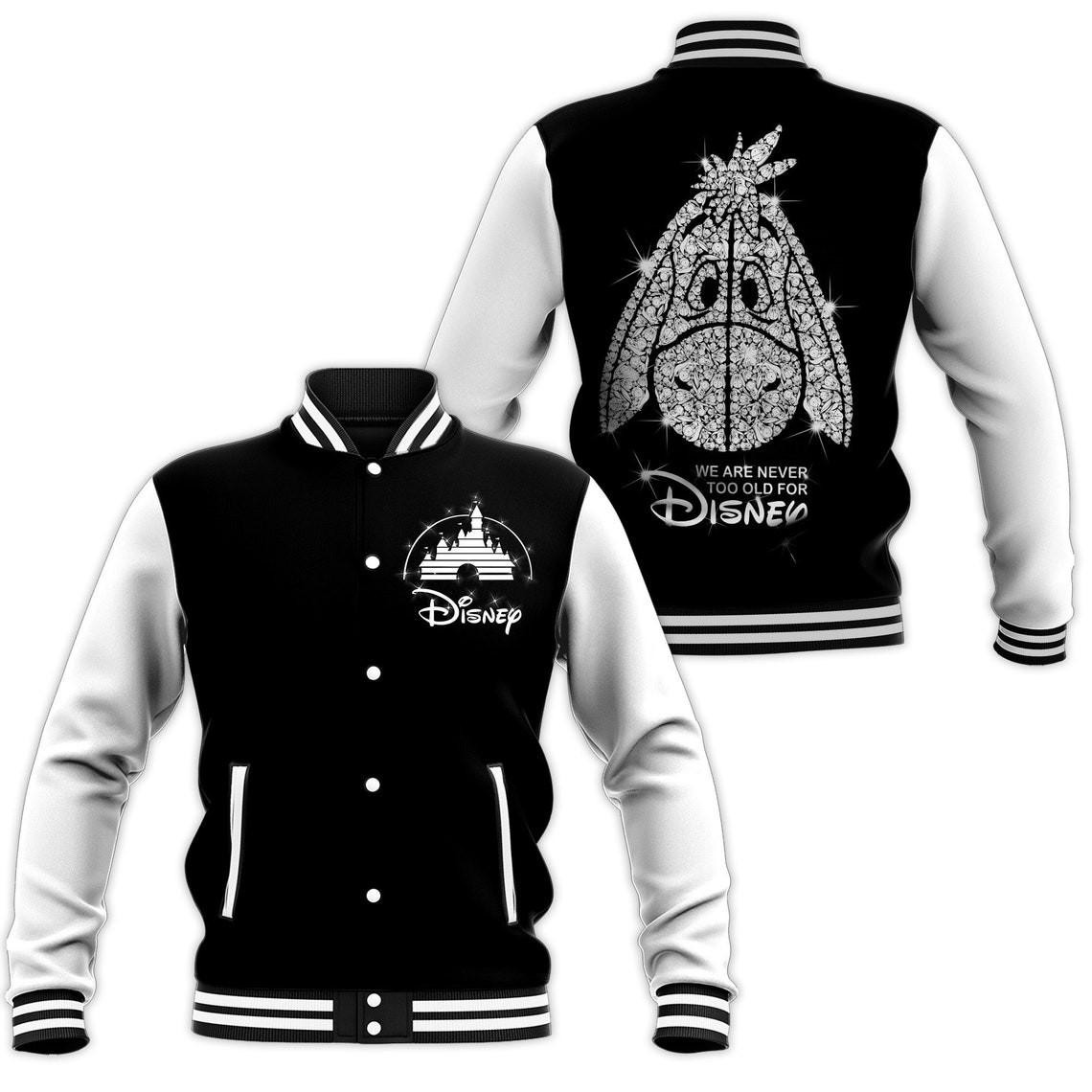 Eeyore Donkey Disney Cartoon Baseball Jacket for Men & Women | Cartoon Fan Gift