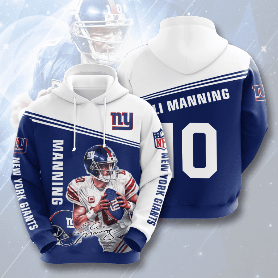 Eli Manning New York Giants 3D All Over Print Hoodie & Zip Hoodie
