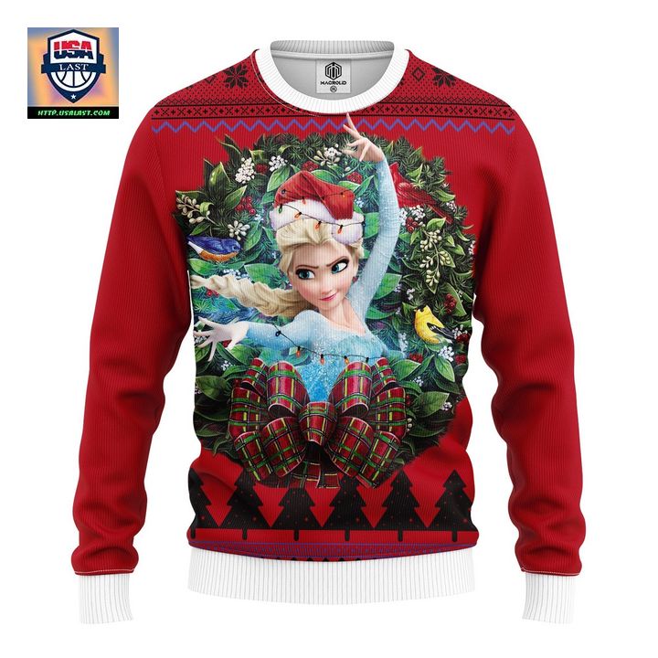 Elsa From Frozen Noel Mc Ugly Christmas Sweater Thanksgiving Gift