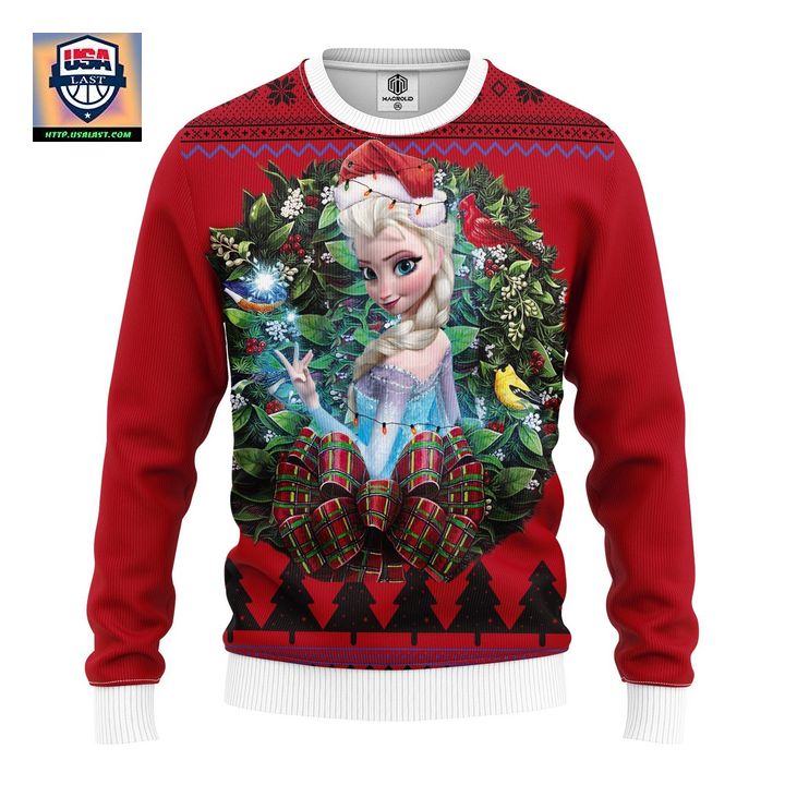 Elsa Frozen 2 New Noel Mc Ugly Christmas Sweater Thanksgiving Gift