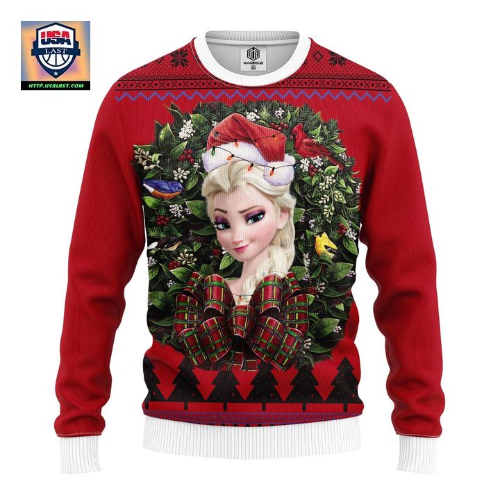 Elsa Frozen Princess Noel Mc Ugly Christmas Sweater Thanksgiving Gift