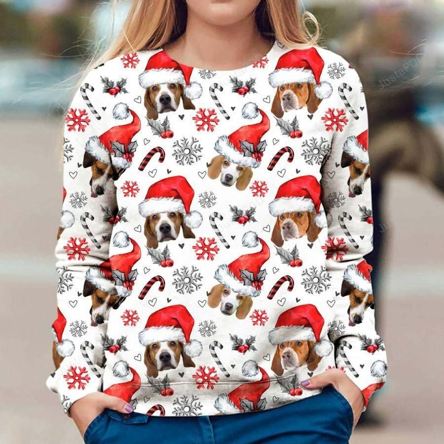 English Foxhound Ugly Christmas Sweater, Perfect Holiday Gift