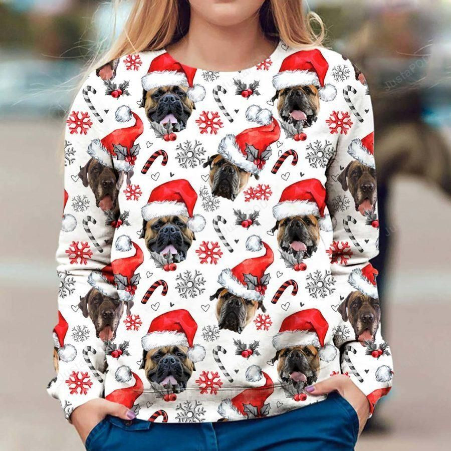 English Mastiff Dog Ugly Christmas Sweater, Perfect Holiday Gift