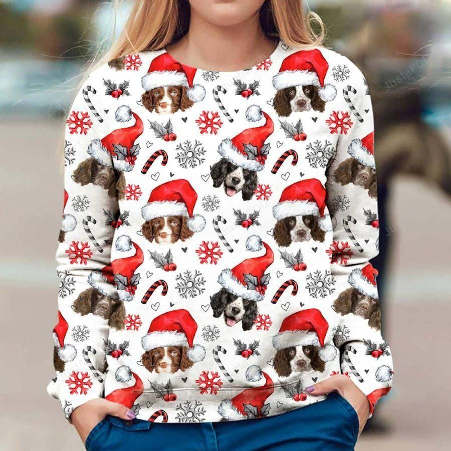 English Springer Spaniel Dog Ugly Christmas Sweater, Perfect Holiday Gift