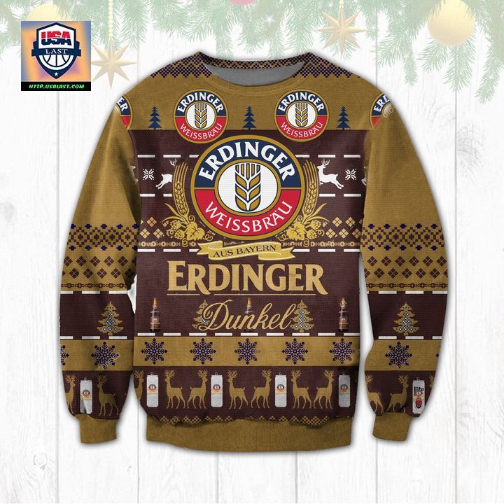 Erdinger Dunkel Beer Ugly Christmas Sweater