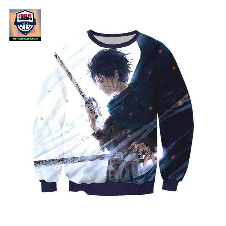 Eren Yeagar Cool Sweater Attack On Titan 3D Printed Sweater Pullover Otakuform Anime Manga Shop Inc
