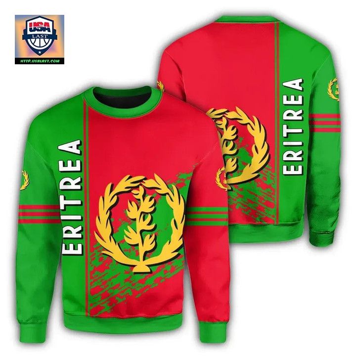 Eritrea Coat Of Arms Sweater Quarter Style J7