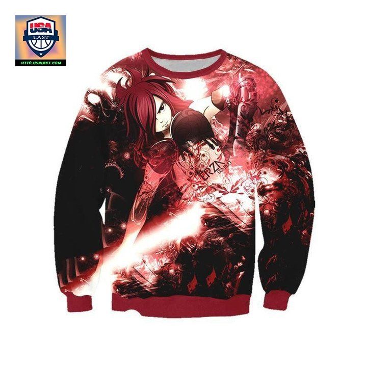 Erza Scarlet Red Sweater Fairy Tail 3D Printed Sweater