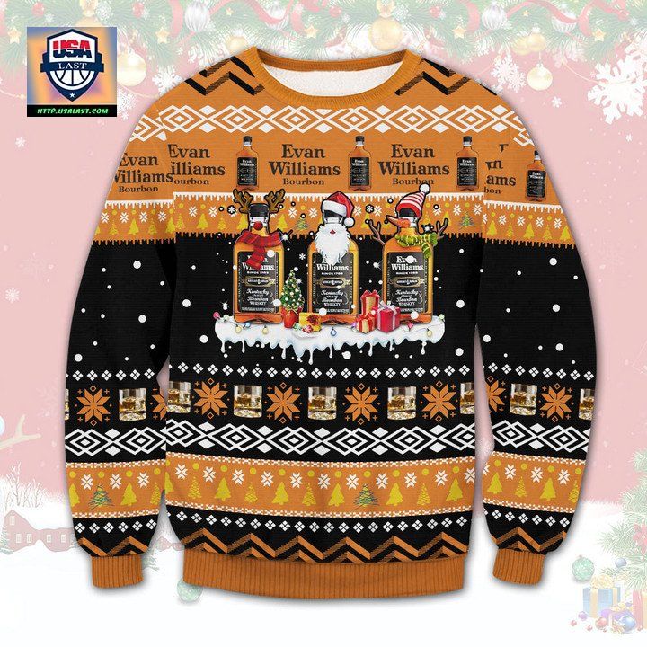 Evan Williams Bourbon Ugly Christmas Sweater