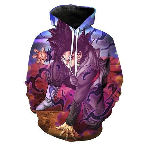 Evil Black Goku Dragon Ball Super 3D All Over Print Hoodie & Zip Hoodie