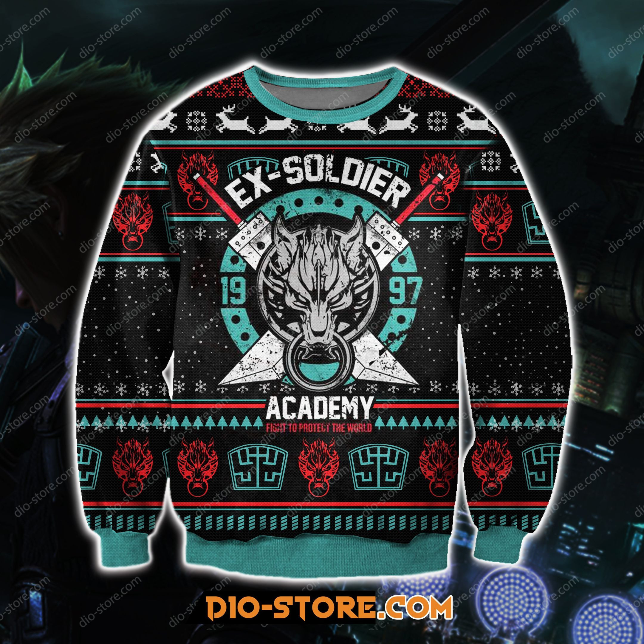 Ex-Soldier Final Fantasy Ugly Christmas Sweater,