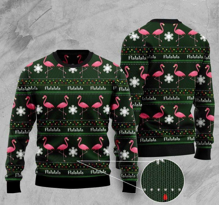 Fa La La La Flamingo Ugly Christmas Sweater, Perfect Holiday Gift