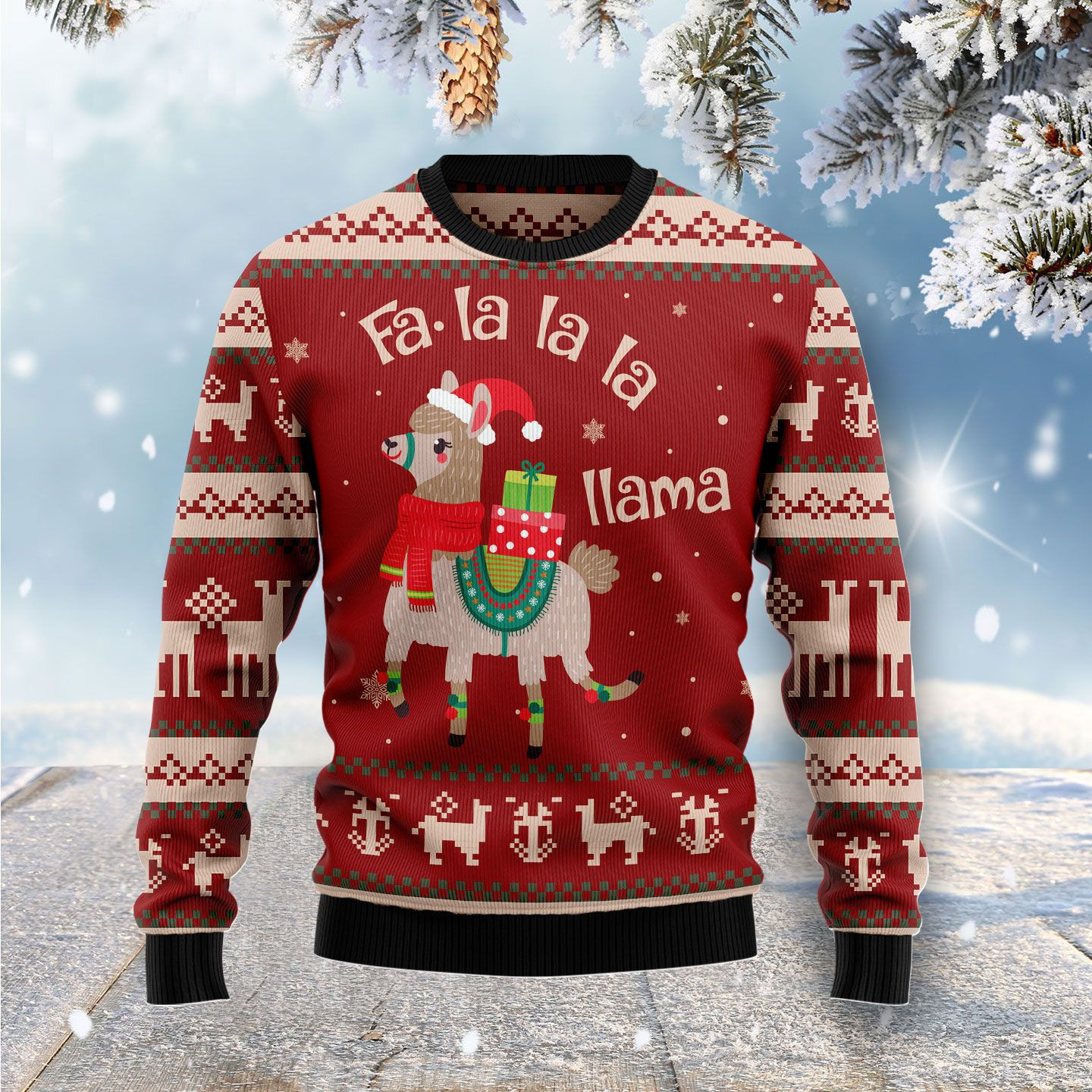 Fa La La Llama Ugly Christmas Sweater, Perfect Holiday Gift