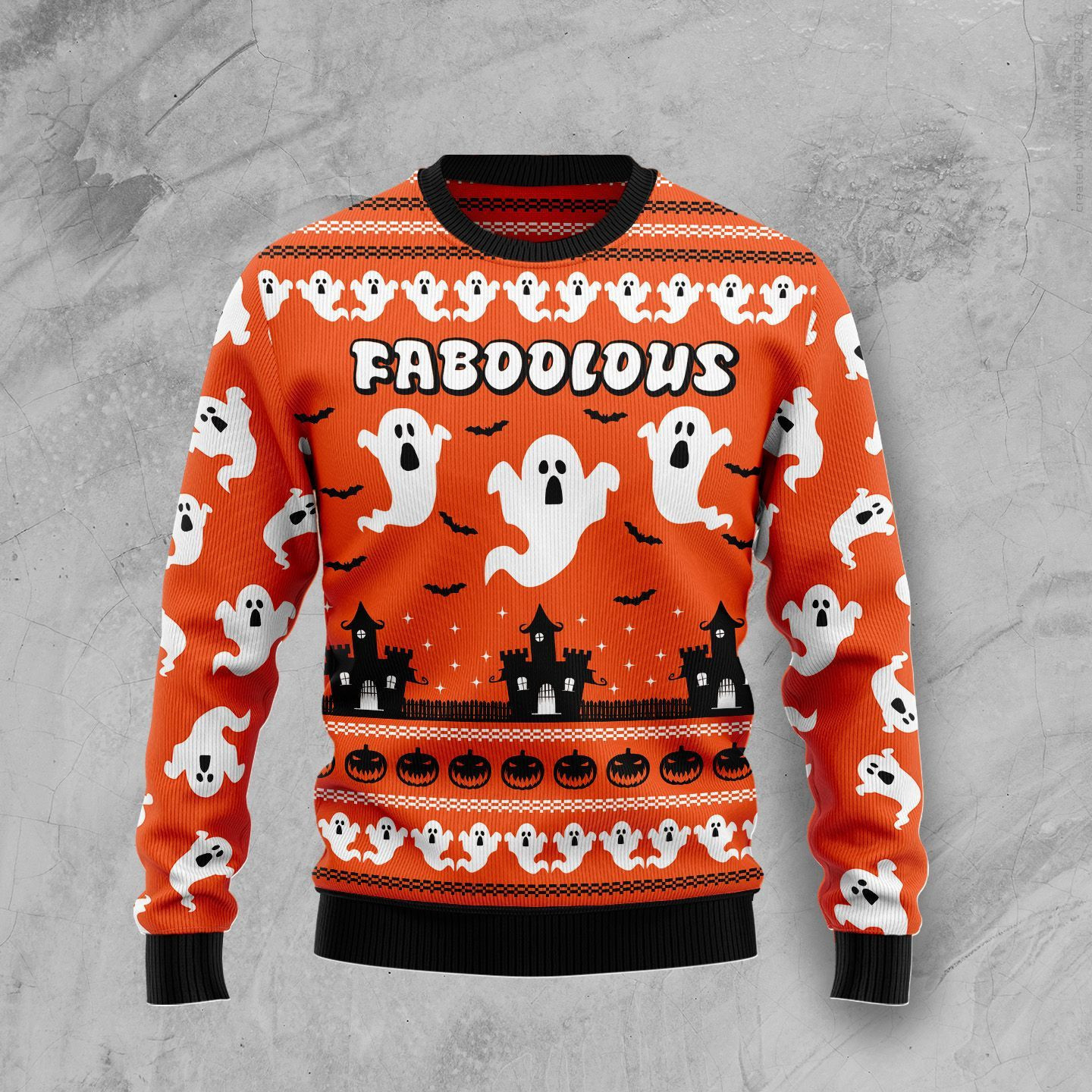 Faboolous Halloween For Unisex Ugly Christmas Sweater,