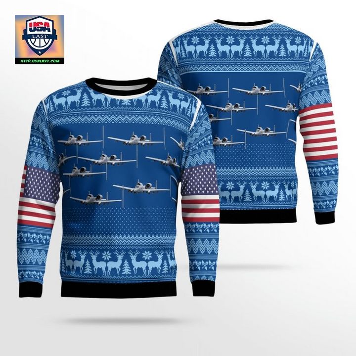 Fairchild Republic A-10 Thunderbolt II Christmas Sweater 3D