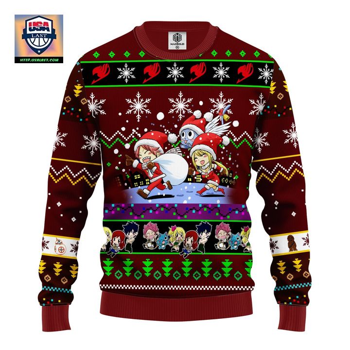 Fairy Tail Anime Christmas Sweater Brown 1 Amazing Gift Idea Thanksgiving Gift
