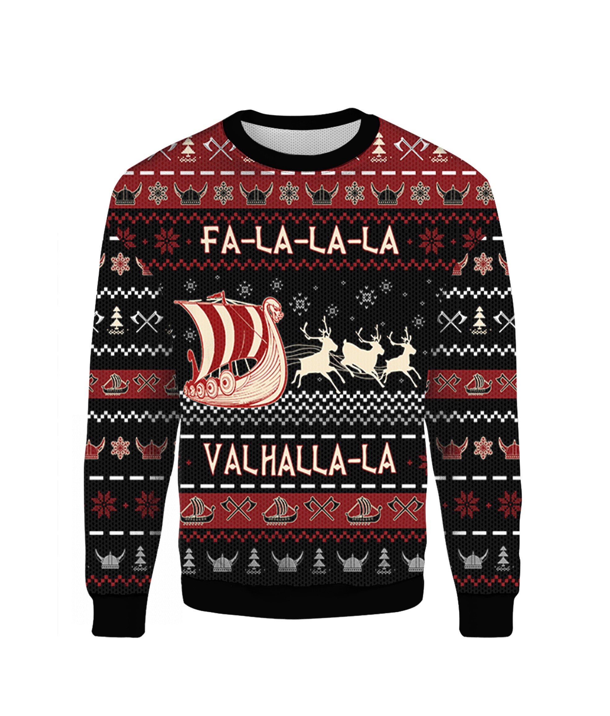 Falalala Valhalla Viking Ugly Christmas Sweater