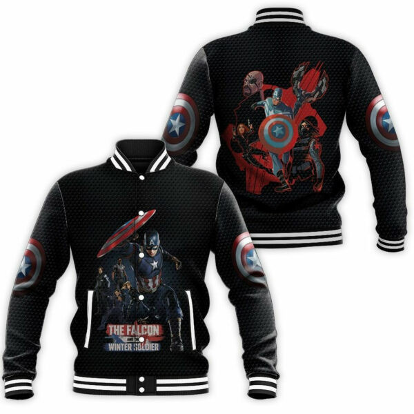 Falcon And The Winter Soldier Marvel Comics Baseball Jacket for Men & Women | Superhero Fan Gift