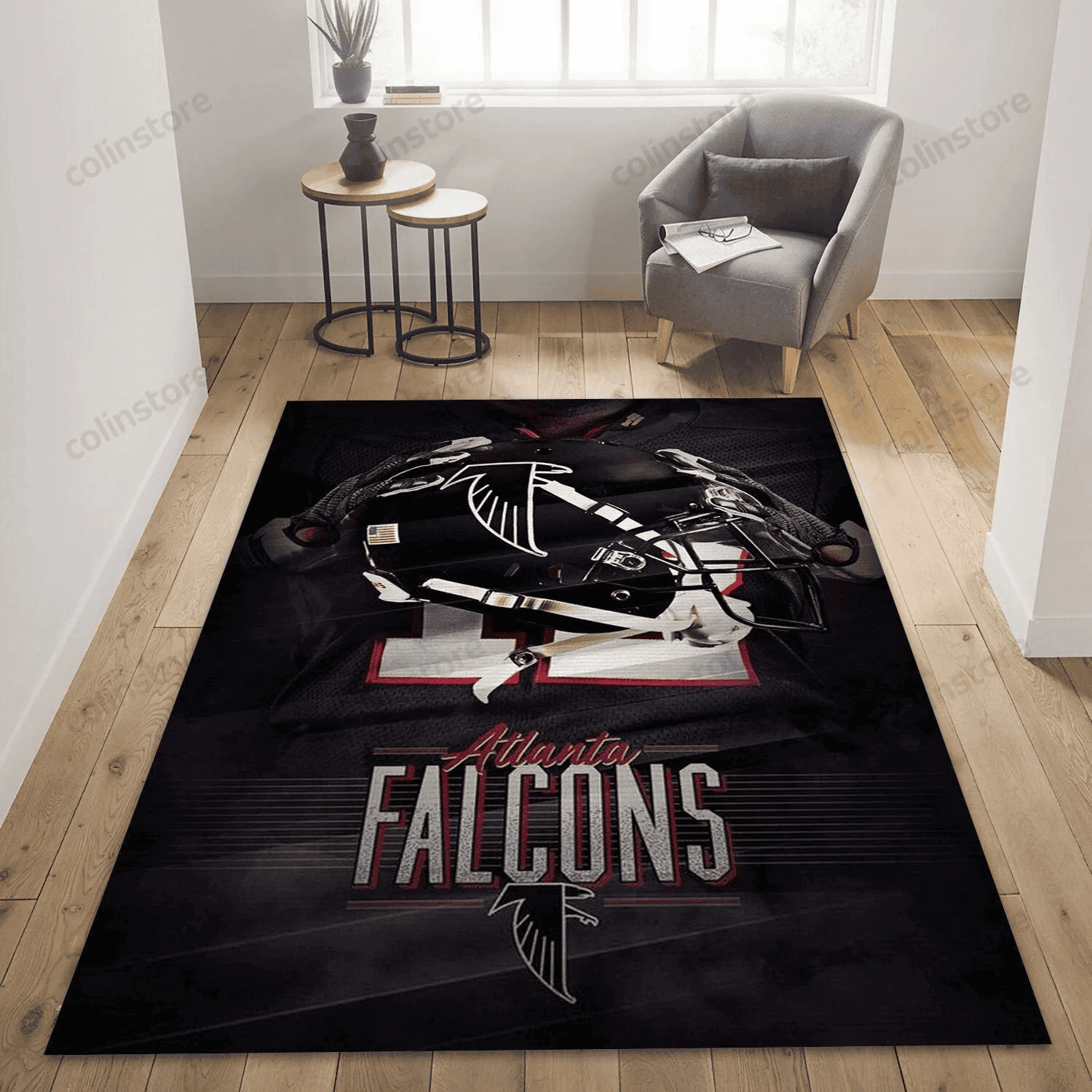 Falcons 3D Rectangle Area Rug – Full Print Carpet For Living Room & Bedroom Home Decor