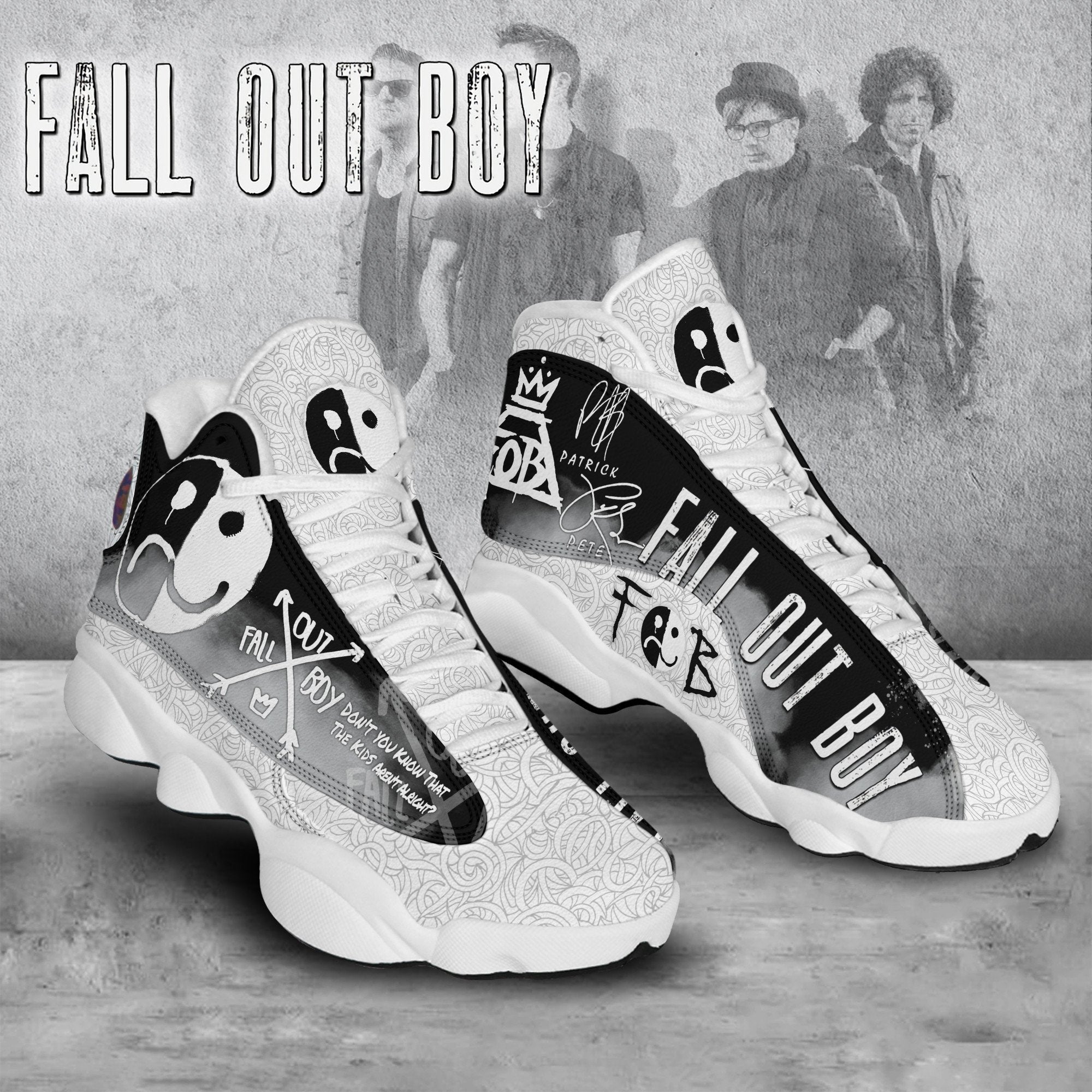 Fall Out Boy JD13 Sneakers Shoes for Men & Women | Stylish Streetwear Shoes