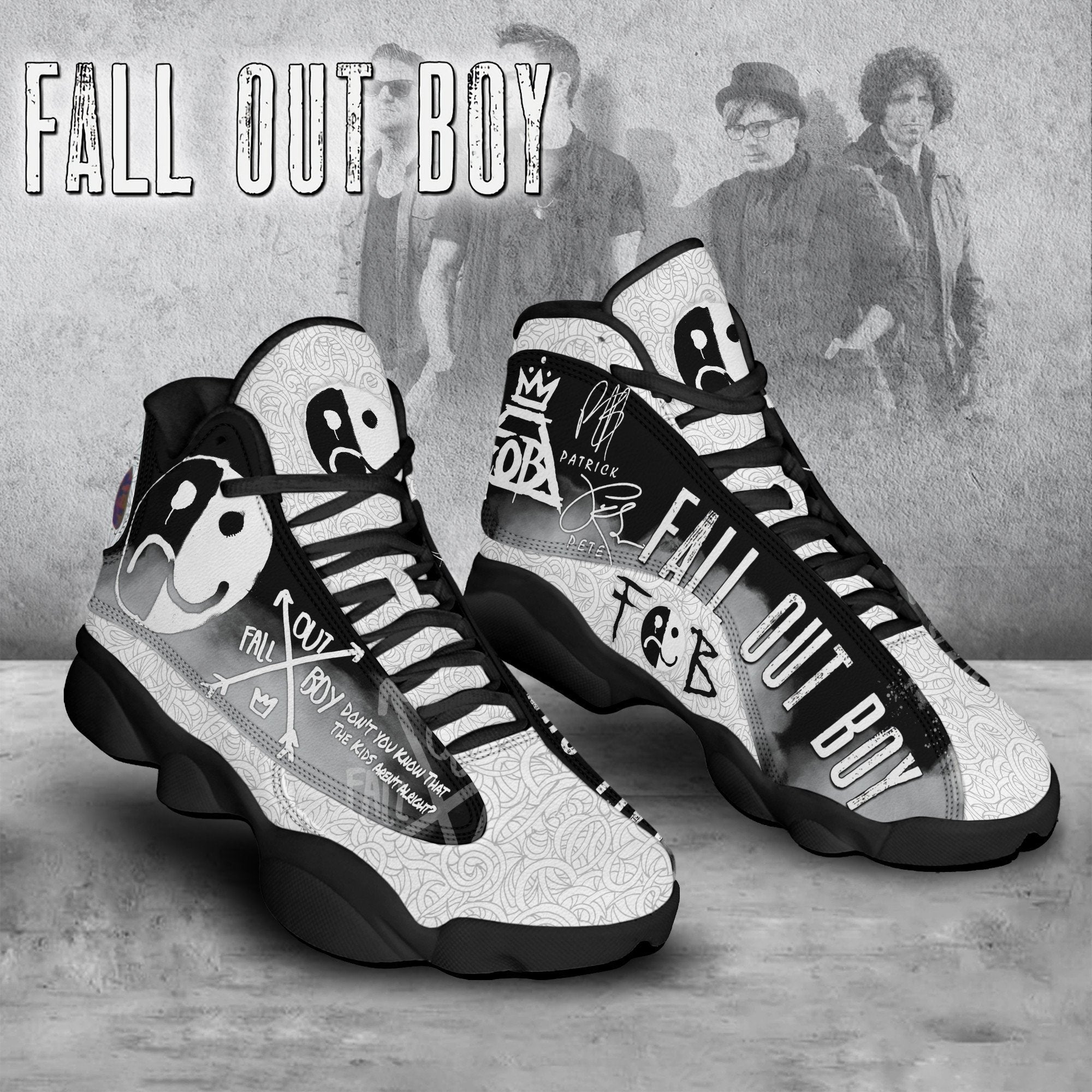 Fall Out Boy JD13 Sneakers Shoes for Men & Women | Stylish Streetwear Shoes