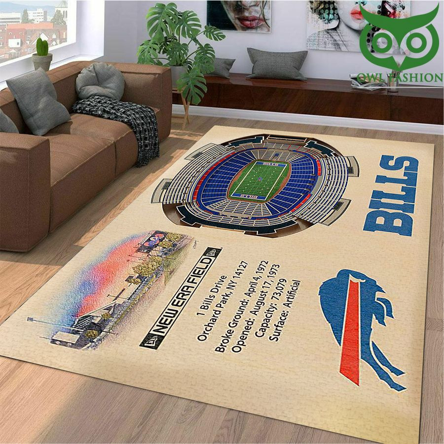 Fan Buffalo Bills Stadium 3D View Rectangle Area Rug – Full Print Carpet For Living Room & Bedroom Home Decor