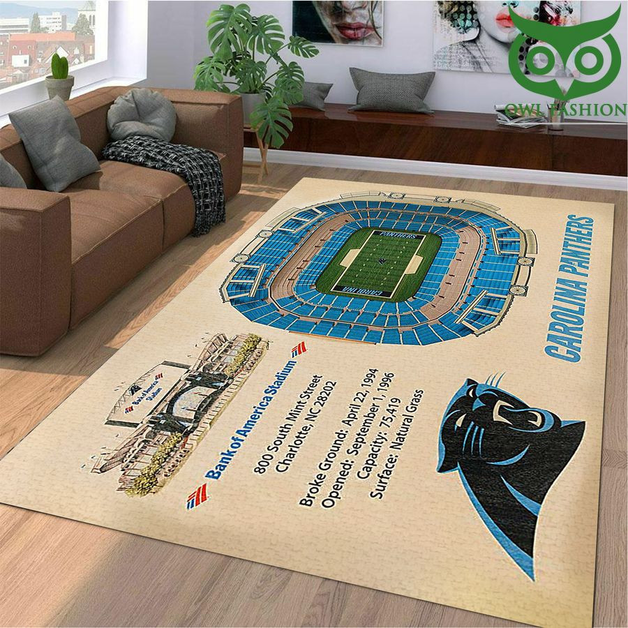Fan Carolina Panthers Stadium 3D View Rectangle Area Rug – Full Print Carpet For Living Room & Bedroom Home Decor